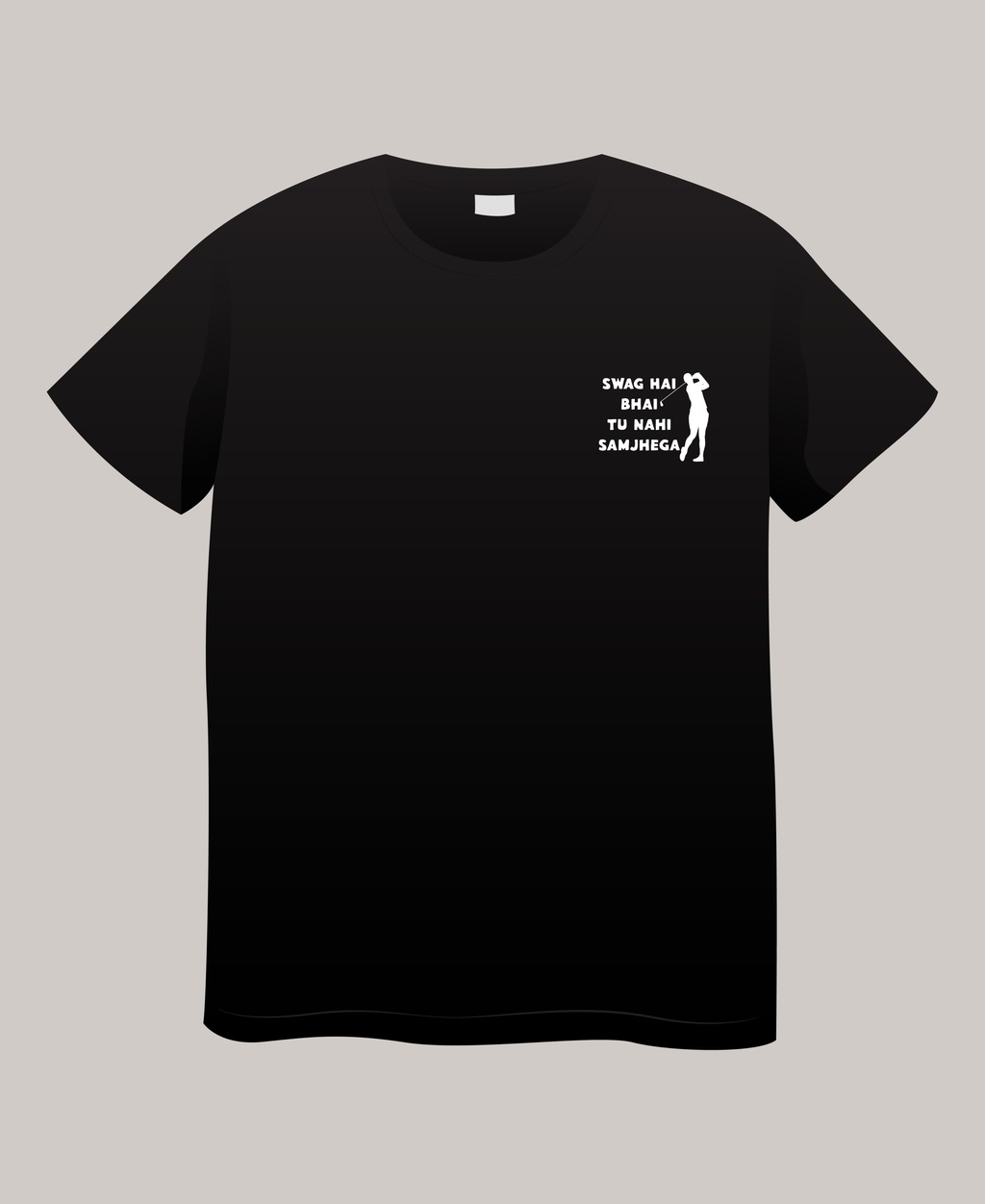 The Swag Code | Unisex stretch T-shirt | Gives you structured look | Black