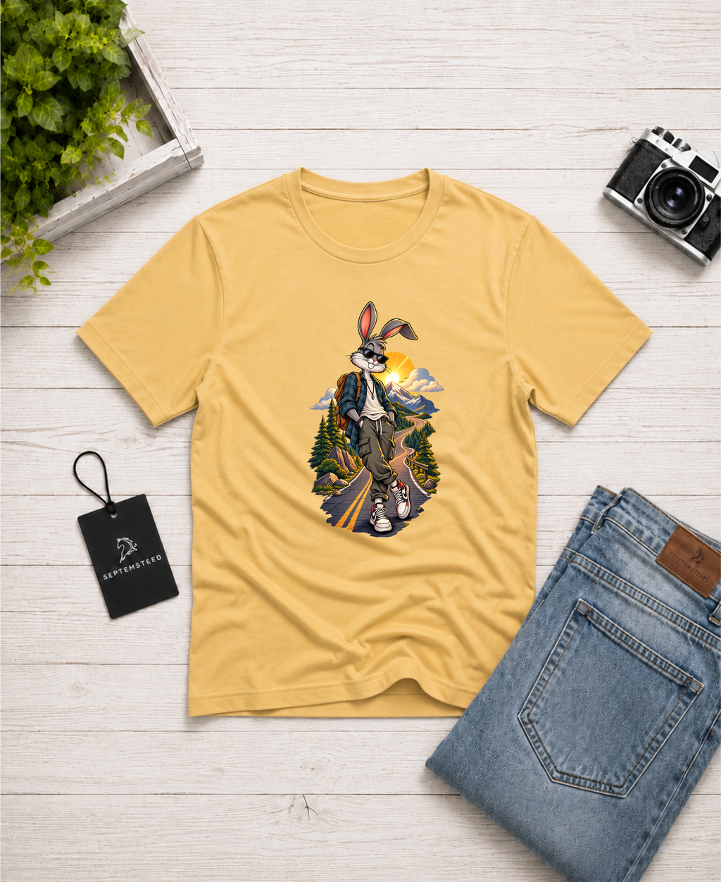 Bunny On The Move | Road Trip | Wild Spirit | Free Soul | Unisex t-shirt