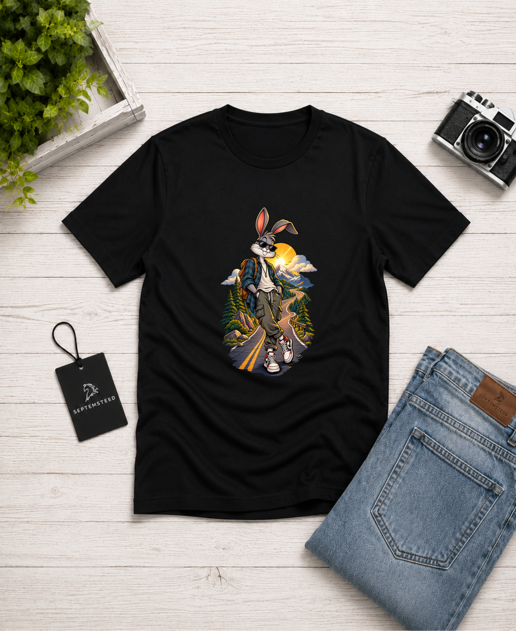 Bunny On The Move | Road Trip | Wild Spirit | Free Soul | Unisex t-shirt