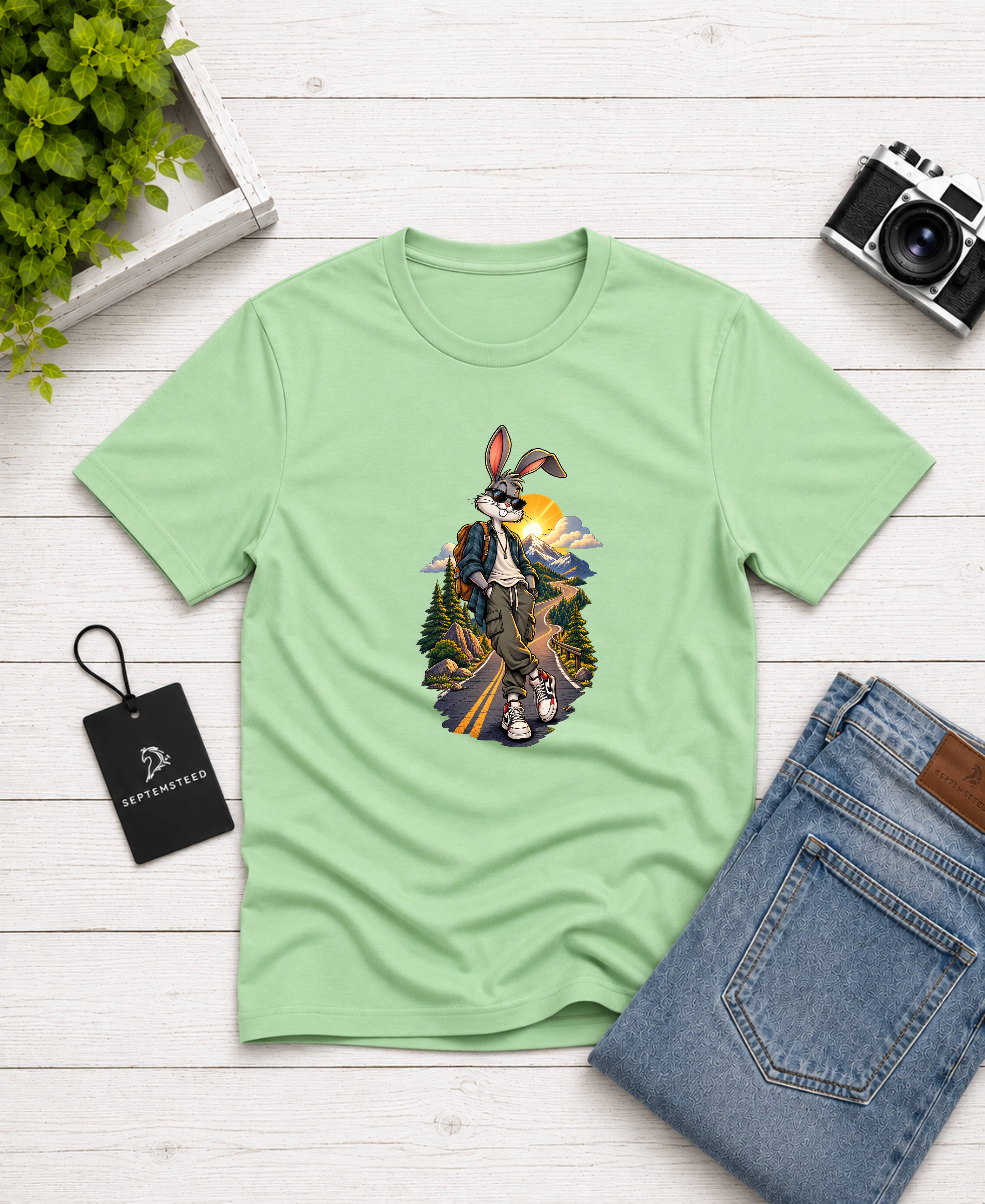 Bunny On The Move | Road Trip | Wild Spirit | Free Soul | Unisex t-shirt
