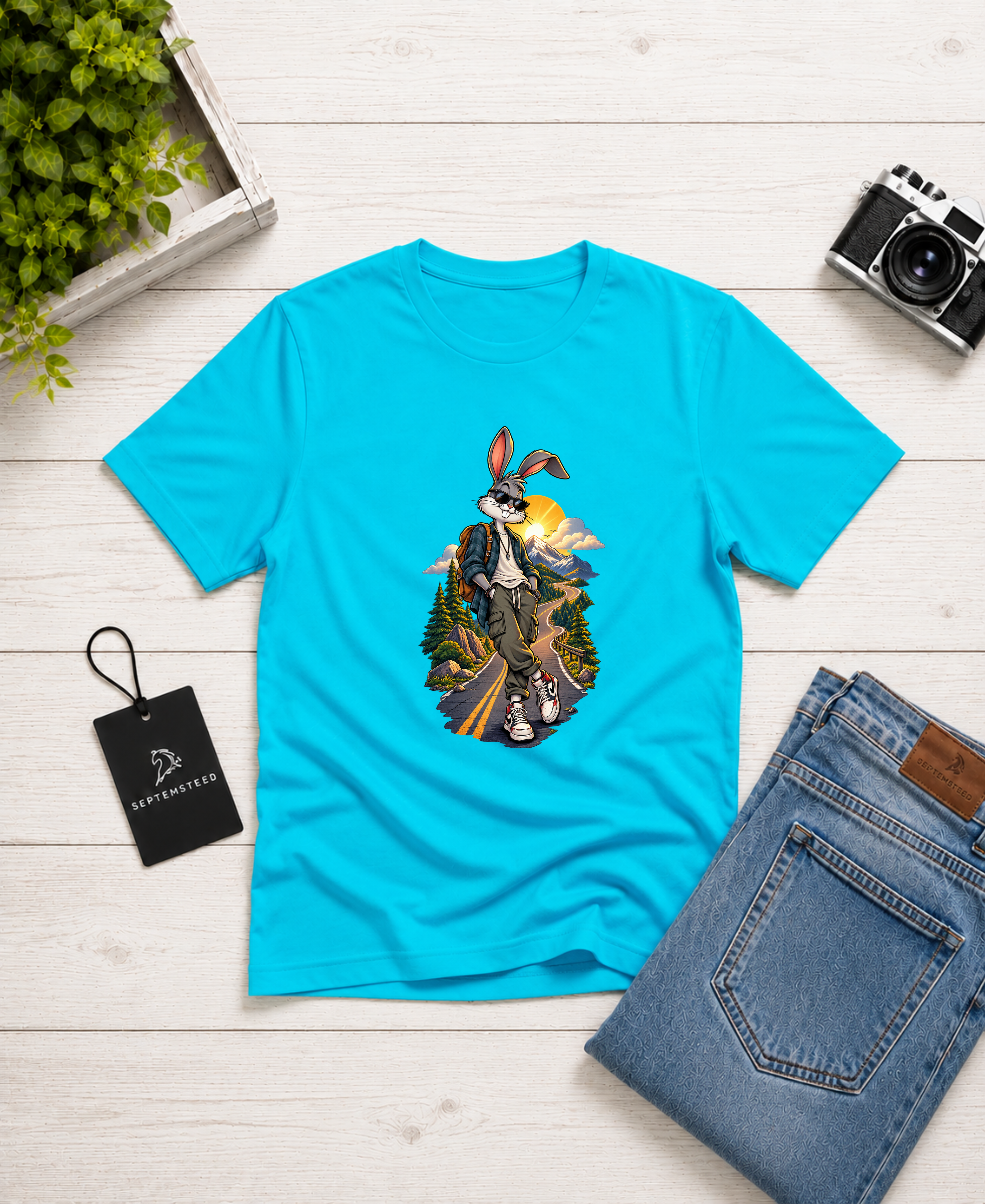 Bunny On The Move | Road Trip | Wild Spirit | Free Soul | Unisex t-shirt